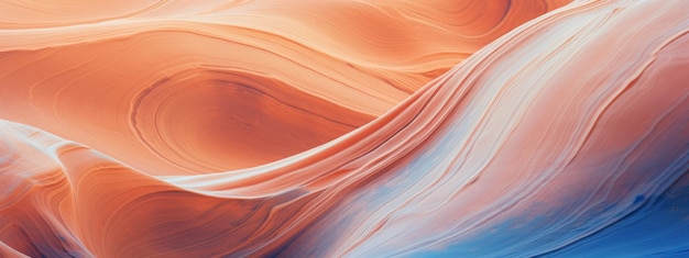 Photo energetic abstract composition blending orange and blue ai generative