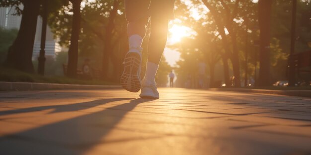 Energetic Morning Jogger Embraces The Radiant Summer Sunlight