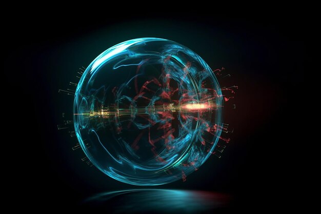 Photo energetic proton sphere generating a mighty barrier