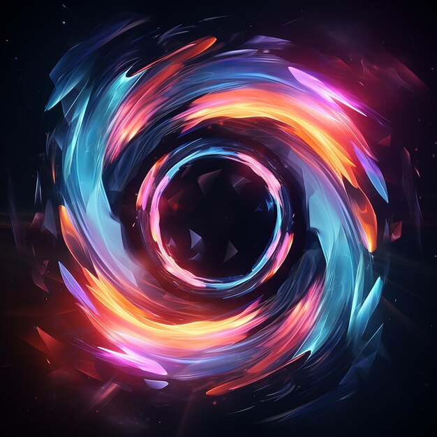 Energetic Spiral Colorful SciFi Background Generated Image