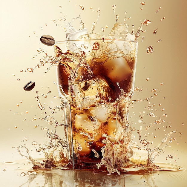 Energetic Splash of Iced Coffee