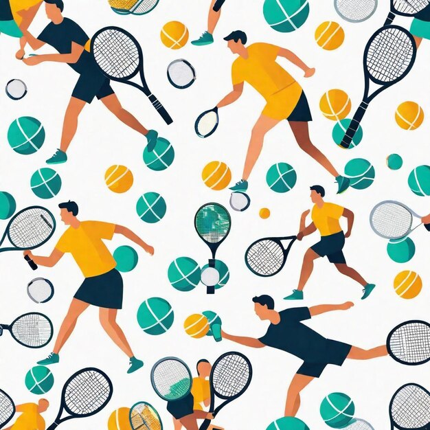 Energetic Tennis Match