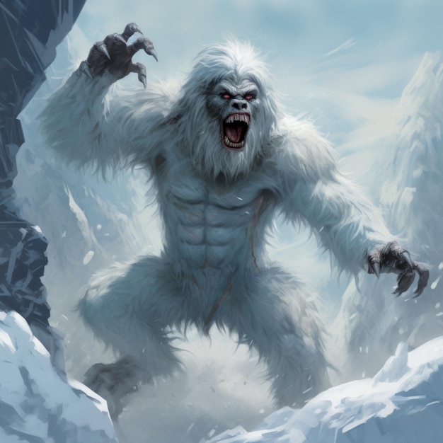 Premium Photo | Energetic Yeti A Fantasy Art Depiction In The Style Of ...