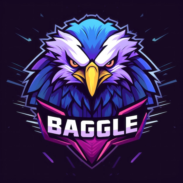 Foto energiek eagle-mascotte-logo voor competitief gamen