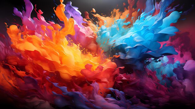 energieke abstracte kleurrijke verfspatten