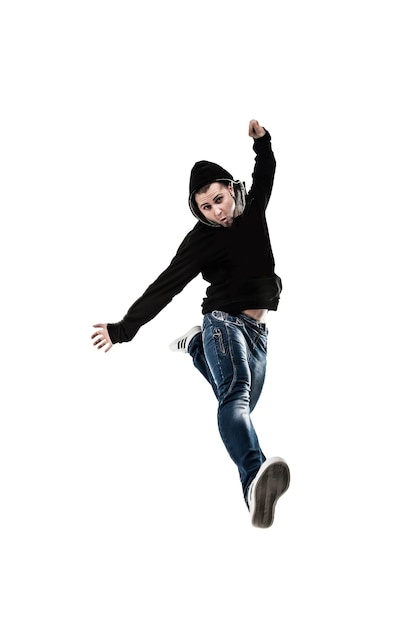 Energieke en charismatische rapper danst breakdance