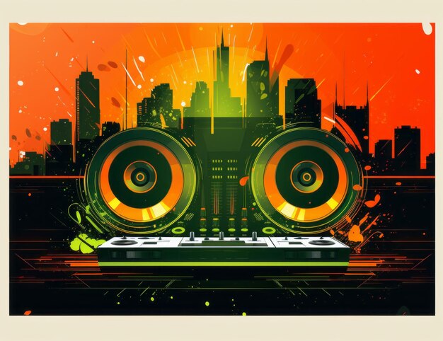 Photo energize the crowd with this modern dj poster