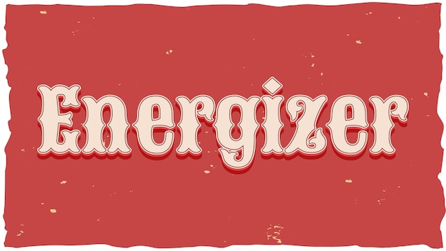 Energizer Vintage Text