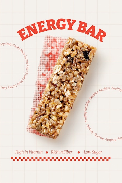 Energy bar collage composition design