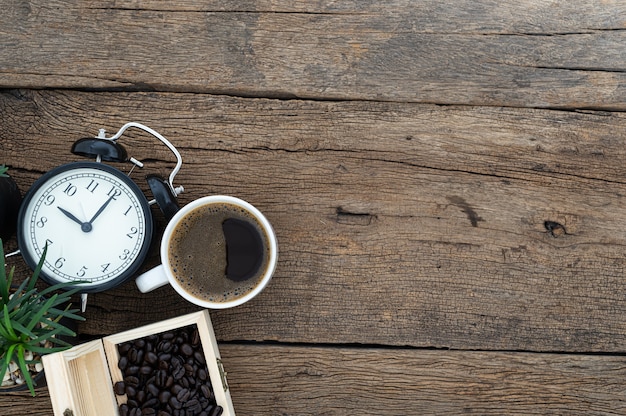 energy coffee concept is placed on the desk