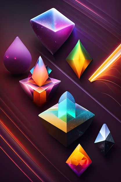 Energy Crystals Background