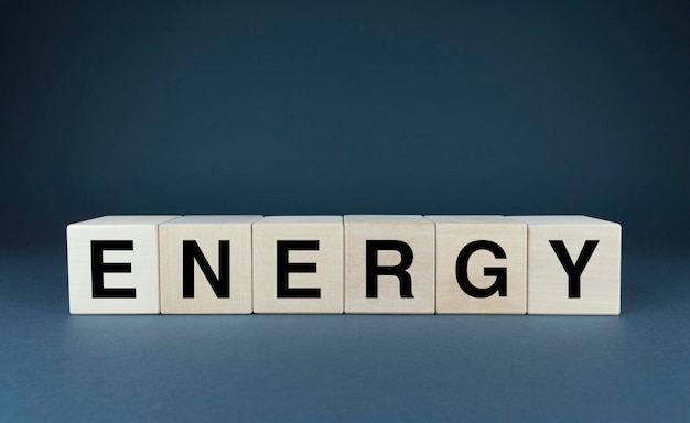 Energy Cubes form the word Energy