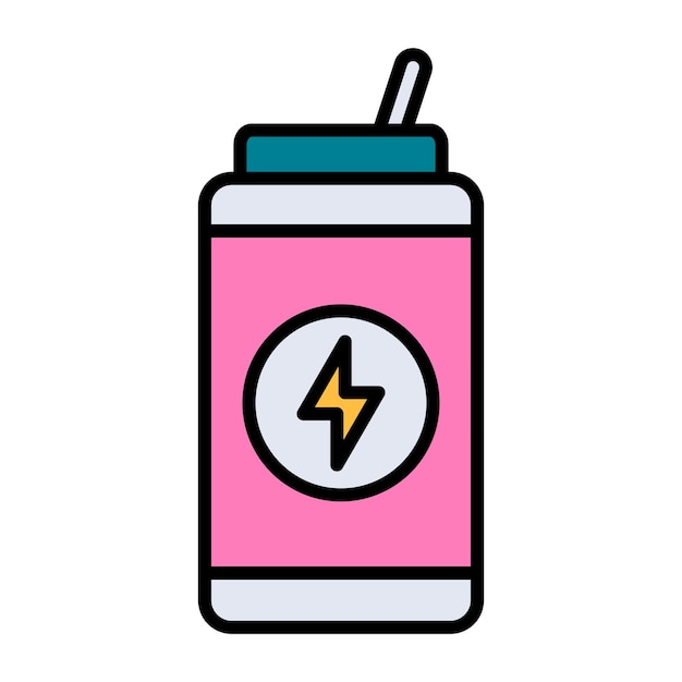 Energy Drink Flat Illustration