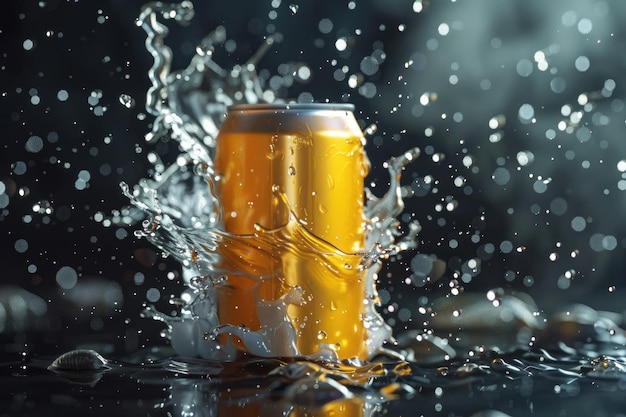 Energy drink splashing