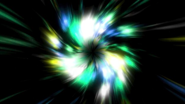 Energy flow of colorful spots in tunnel motion beautiful portal with colorful glow of spots moving