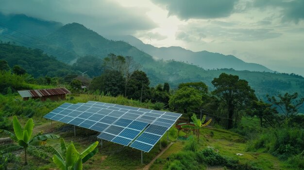 Photo energy justice cinematic shots of renewable energy projects benefiting marginalized communities and underserved popula ai generated illustration