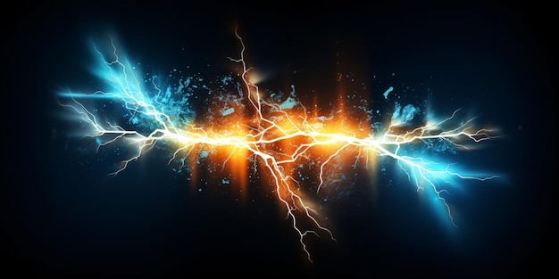 Photo energy lightning thunderbolt background generative ai