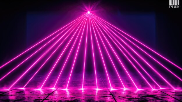 Photo energy rays powerful lasers fractal disco colorful night equalizer wallpaper background design 4k