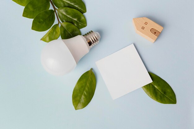 Photo energy saving bulb desk