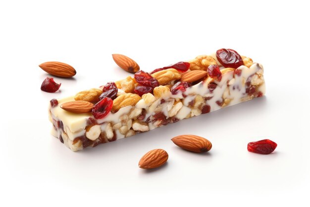 Energy Snack with Nuts Isolated Muesli Snack Protein Candy Fitness Fruit and Nut Mix