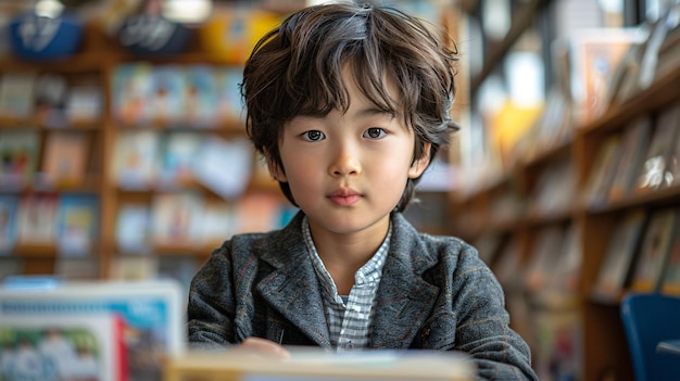 Engaged Asian student utilizing digital device for online STEM class