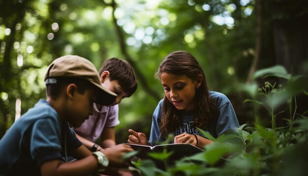 The engagement and curiosity on students faces as they participate in an outdoor field trip