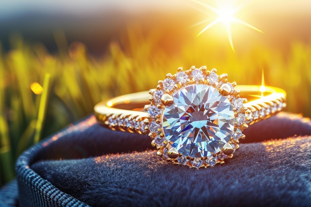 Engagement ring for a romantic propose professional photography