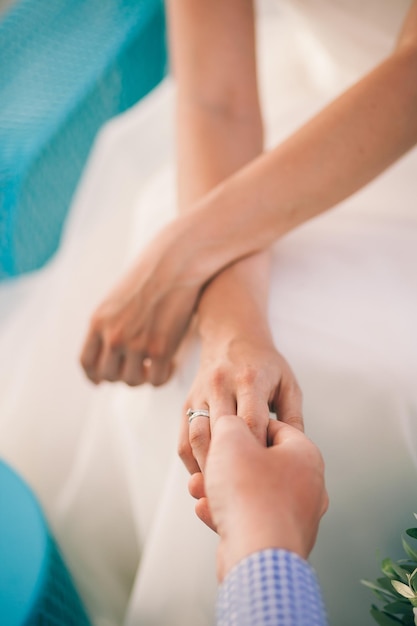 Photo engagement rings close up