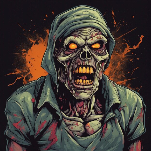 Enge zombie t-shirt ontwerp