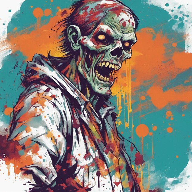 Foto enge zombie t-shirt ontwerp