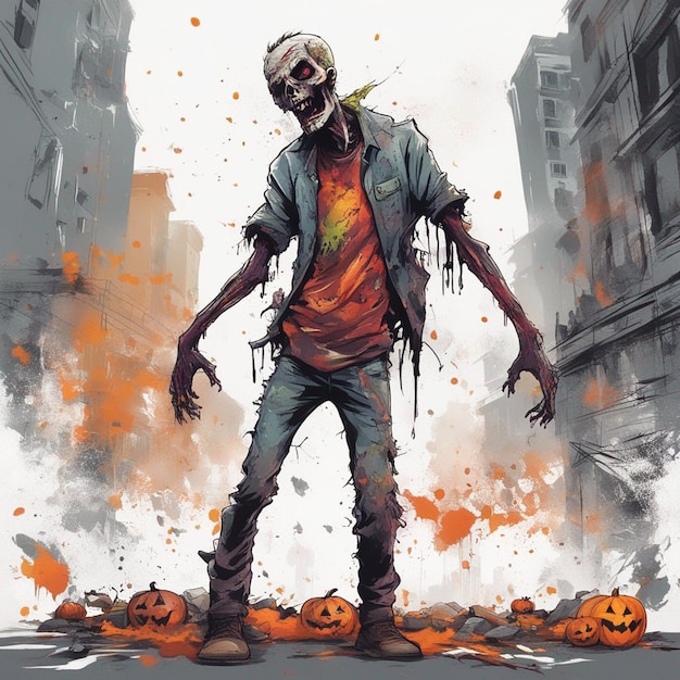 Enge zombie t-shirt ontwerp