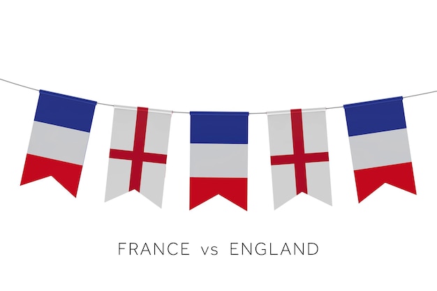 Engeland versus Frankrijk voetbalwedstrijd 3D-rendering