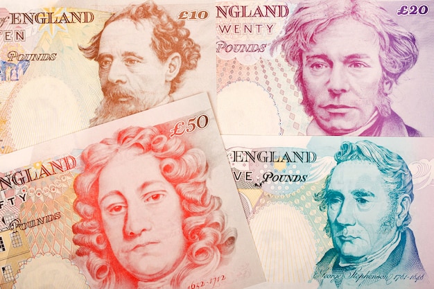 Engels geld oudere serie een zakelijke achtergrond