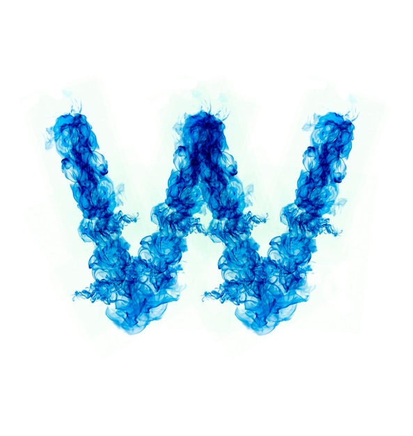 Foto engelse letters blauw vlam