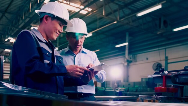 An engineer is explaining remote machine control to industrial owners.