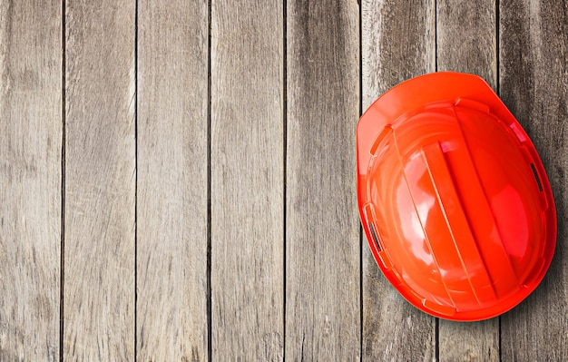 Engineer safety helmet overhead view