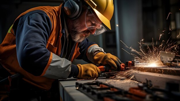 Engineer using wire strippers