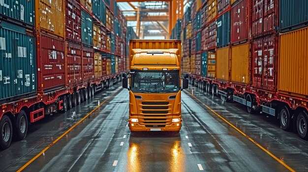 Photo the engineering crew loads cargo into a transportation ship moves inventory