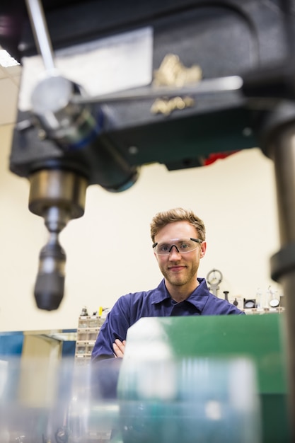 Photo engineering student smiling at camera