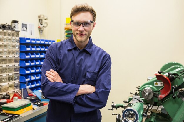 Engineering student smiling at camera