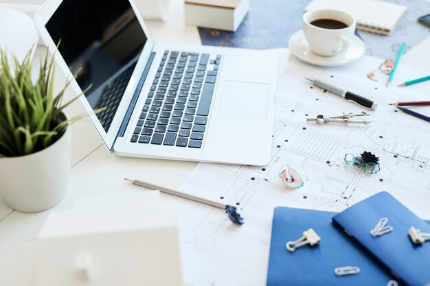 Photo engineering tools on desk