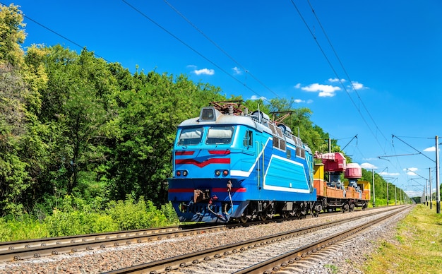 Engineering trein in Kiev regio van Oekraïne