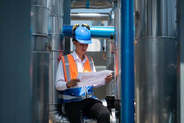 Engineers inspect the completed air conditioning and water systems to continue verifying