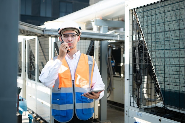 Engineers inspect the completed air conditioning and water systems to continue verifying