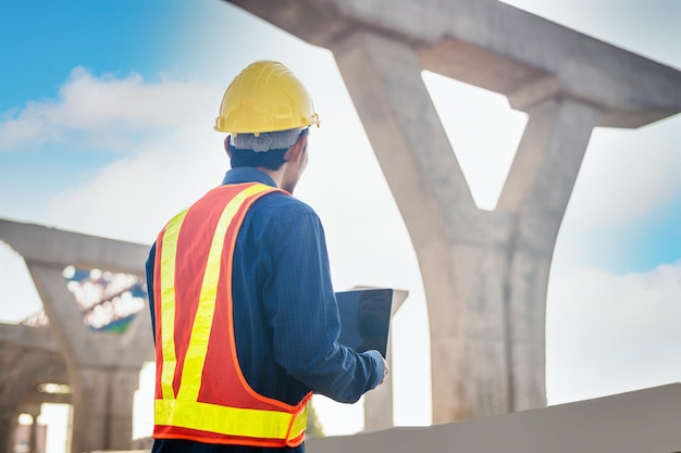 Engineers use computers to check the quality and plan the construction of large expressways.