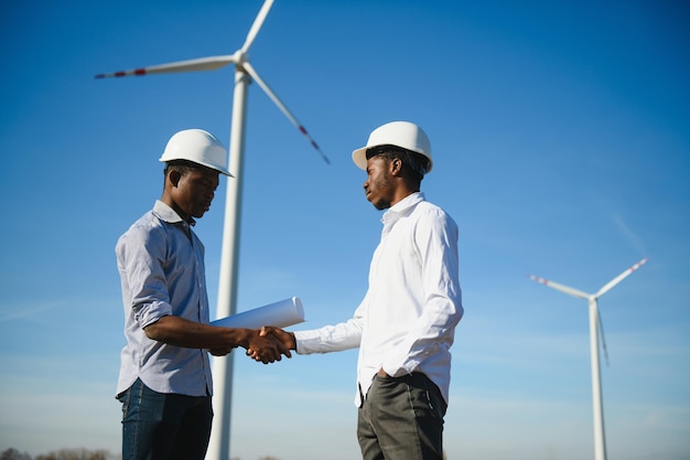 Engineers windmills for production of electric power.