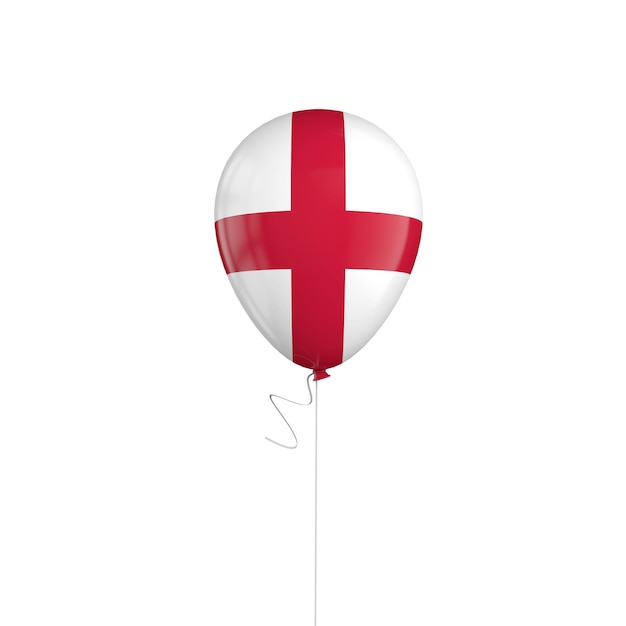 England flag balloon on a string 3D Rendering