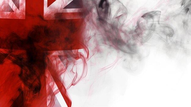 England Flag in Dynamic Smoke Art