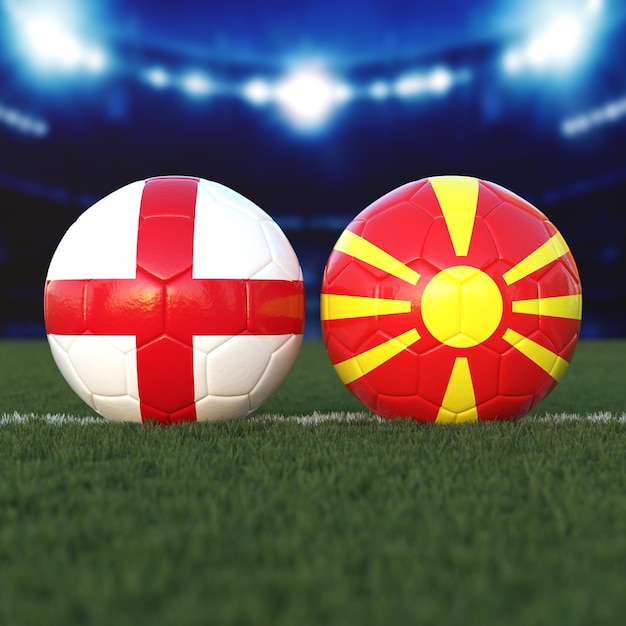 England vs North Macedonia Soccer Match