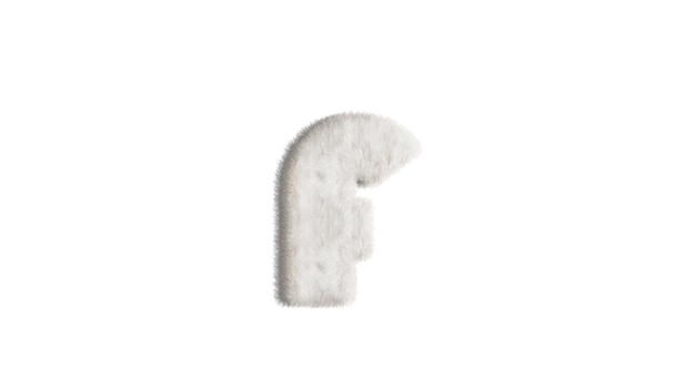 English alphabet design Style Fur or hair Clipping path